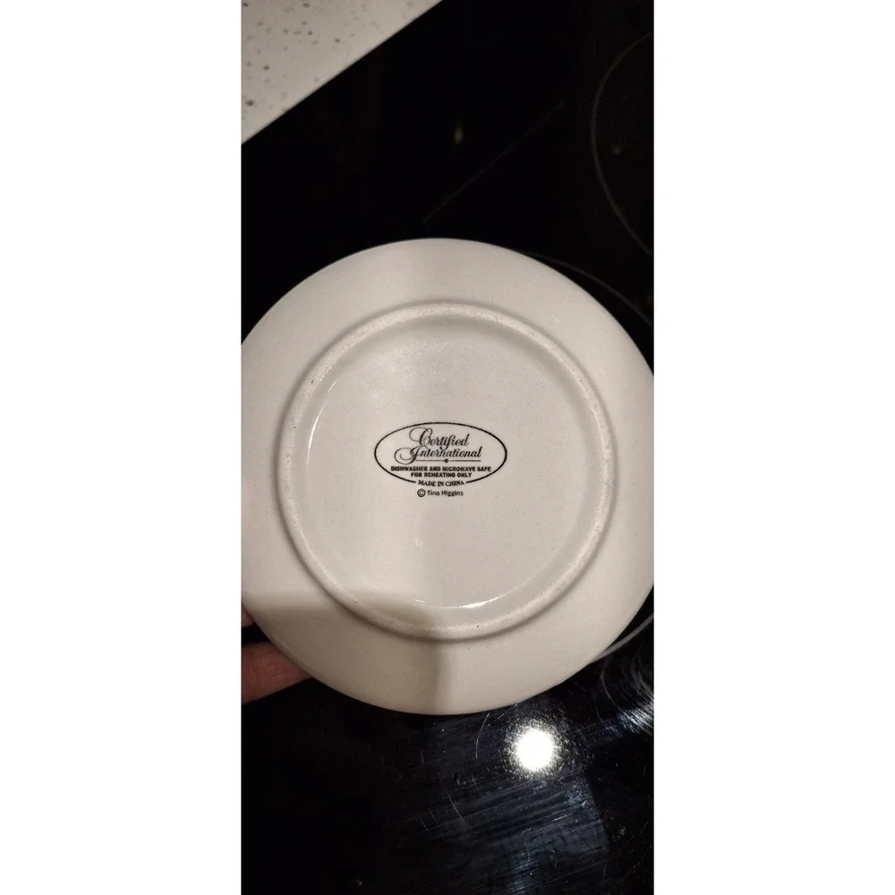French Inspired Canape Plates with storage box set of 4 Tina Higgins New